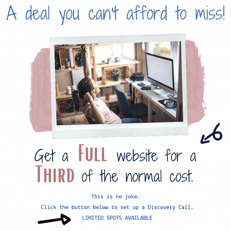 A deal you cant afford to miss! Promo for Website woman celebrating at her desk at home
